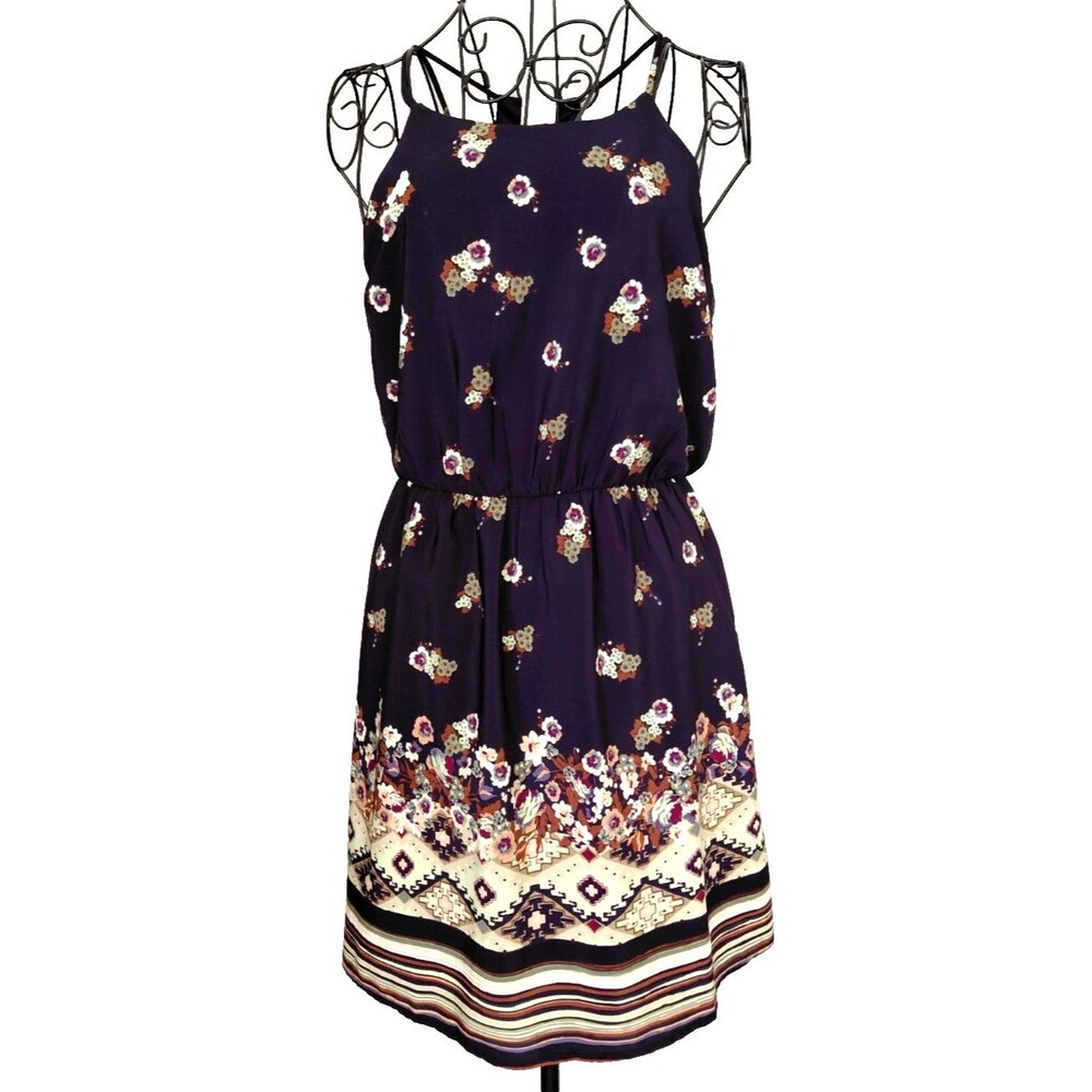 Pink Owl Dress Womens S Navy W/Strappy Shoulders